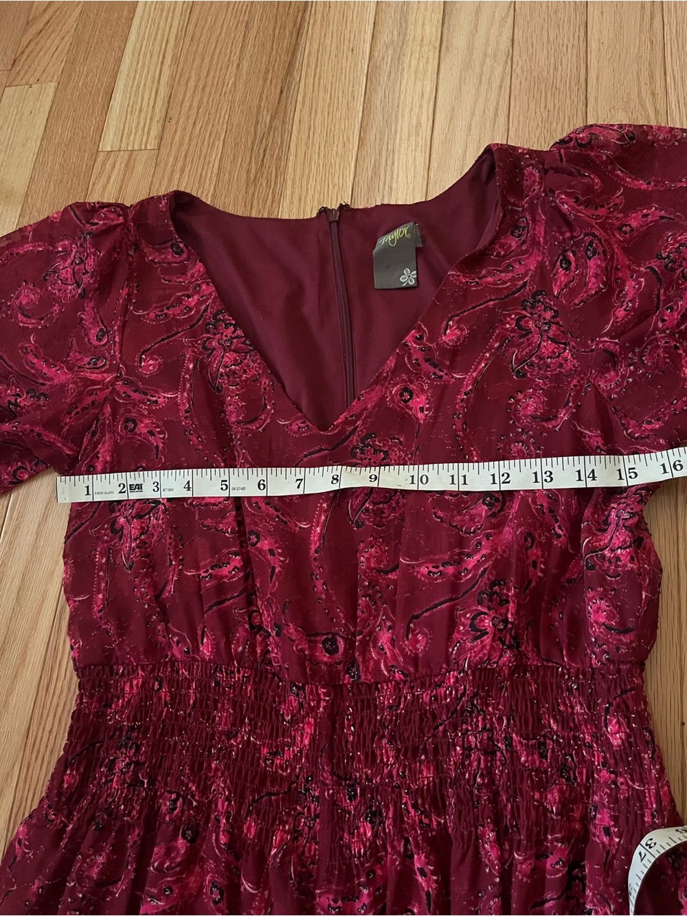 Taylor Pink Paisley Print Wide Leg Jumpsuit 10 Flowy Romantic Cottagecore Summer - Picture 6 of 12
